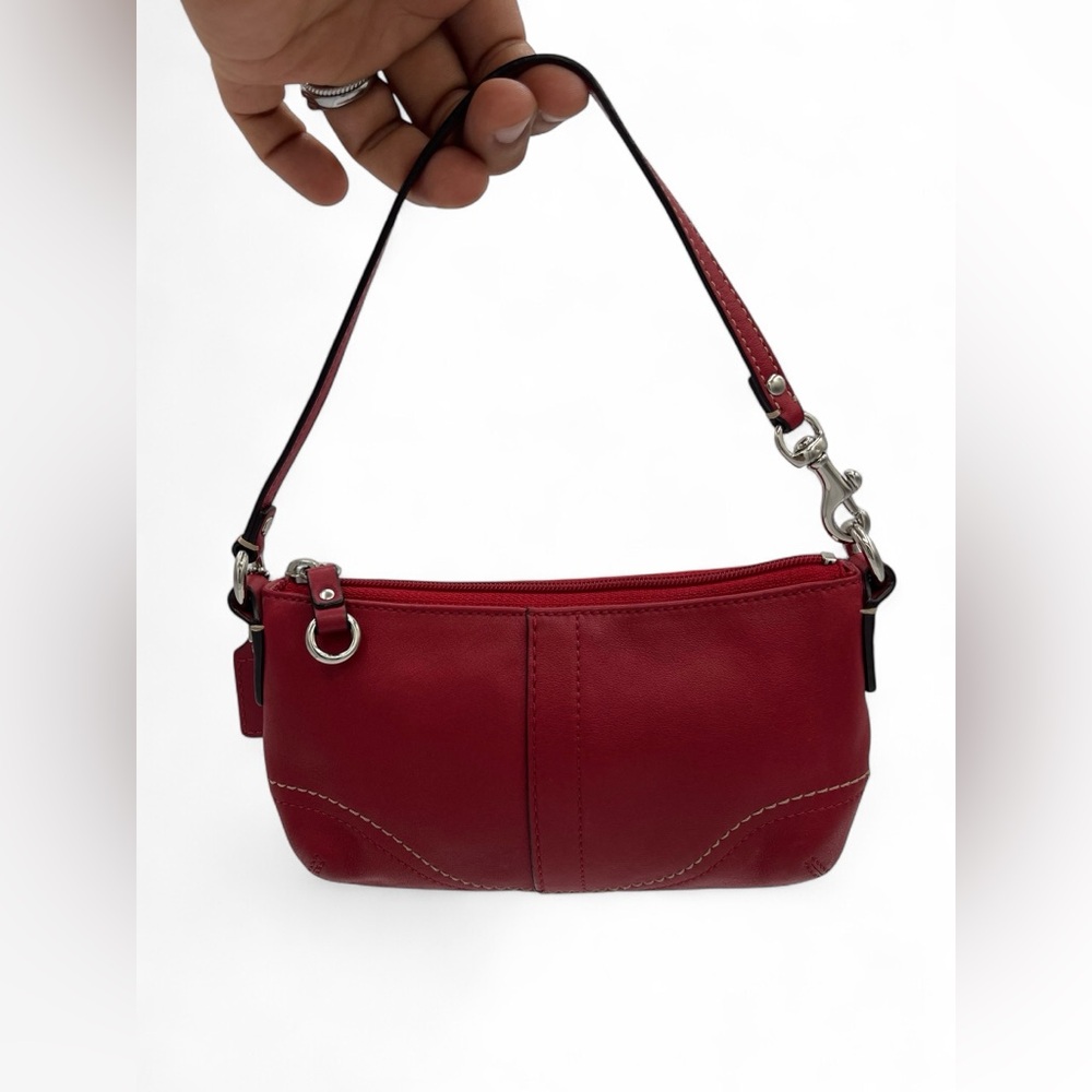 Vintage Y2K Coach Leather Mini Handbag / Wristlet
